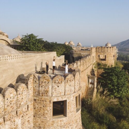 Six Senses Fort Barwara_Sunrise Yoga at Fort Wall (2)